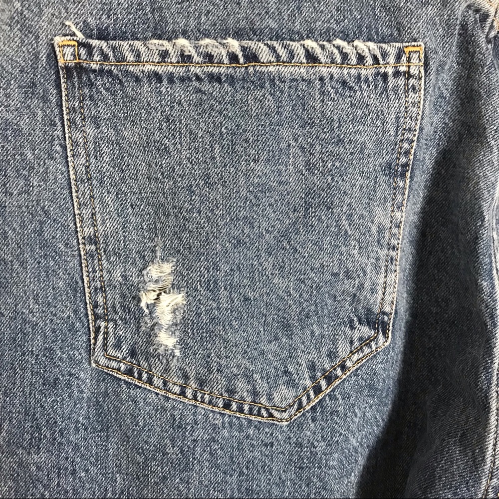 Agolde Riley High Rise Button Fly Straight Crop Jeans in Frequency Size 32 - Picture 12 of 16